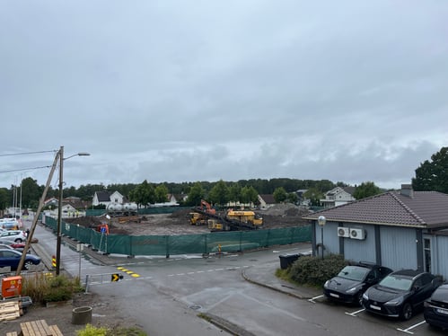 Byggeplass Tolvsrød torg august 2024